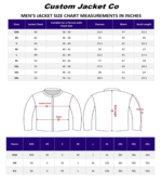 men Jacket Size Chart