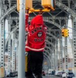 Avirex Leather Jacket Salvage Red