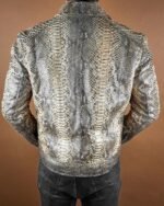 Python Leather Jacket Men