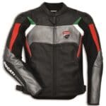 Men's leather motorcycle jacket with perforated protections Ducati "CORSE C3"