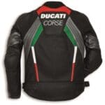 Men's leather motorcycle jacket with perforated protections Ducati "CORSE C3"