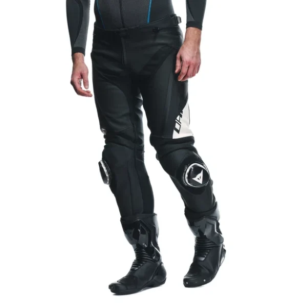 DAINESE DELTA 4 LEATHER PANTS WHITE