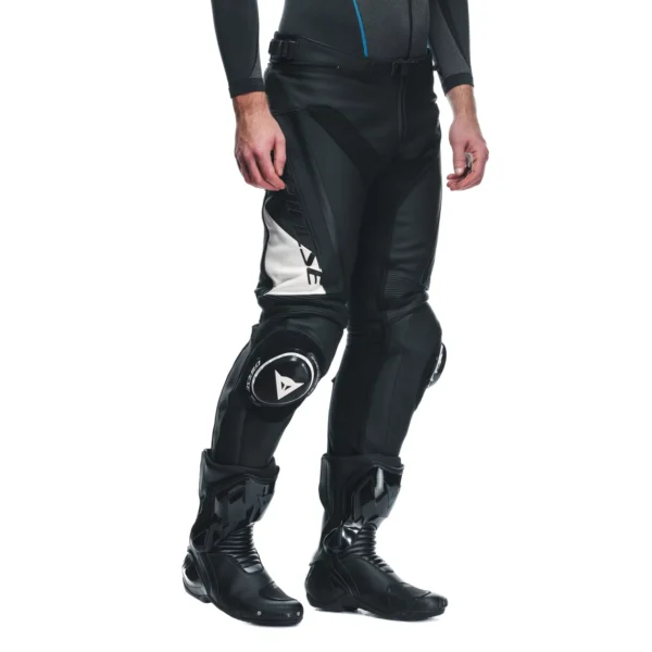 DAINESE DELTA 4 LEATHER PANTS WHITE