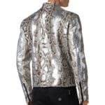 PYTHON LEATHER MOTO JACKET