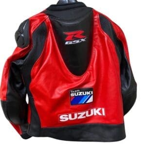 SUZUKI MOTORBIKE RACING LEATHER JACKET RED