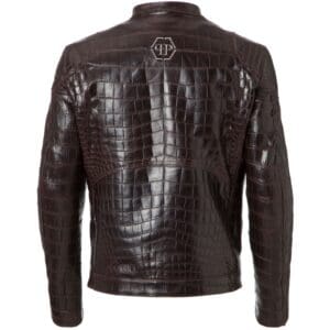 PHILIPP PLEIN LEATHER BOMBER JEFFREY
