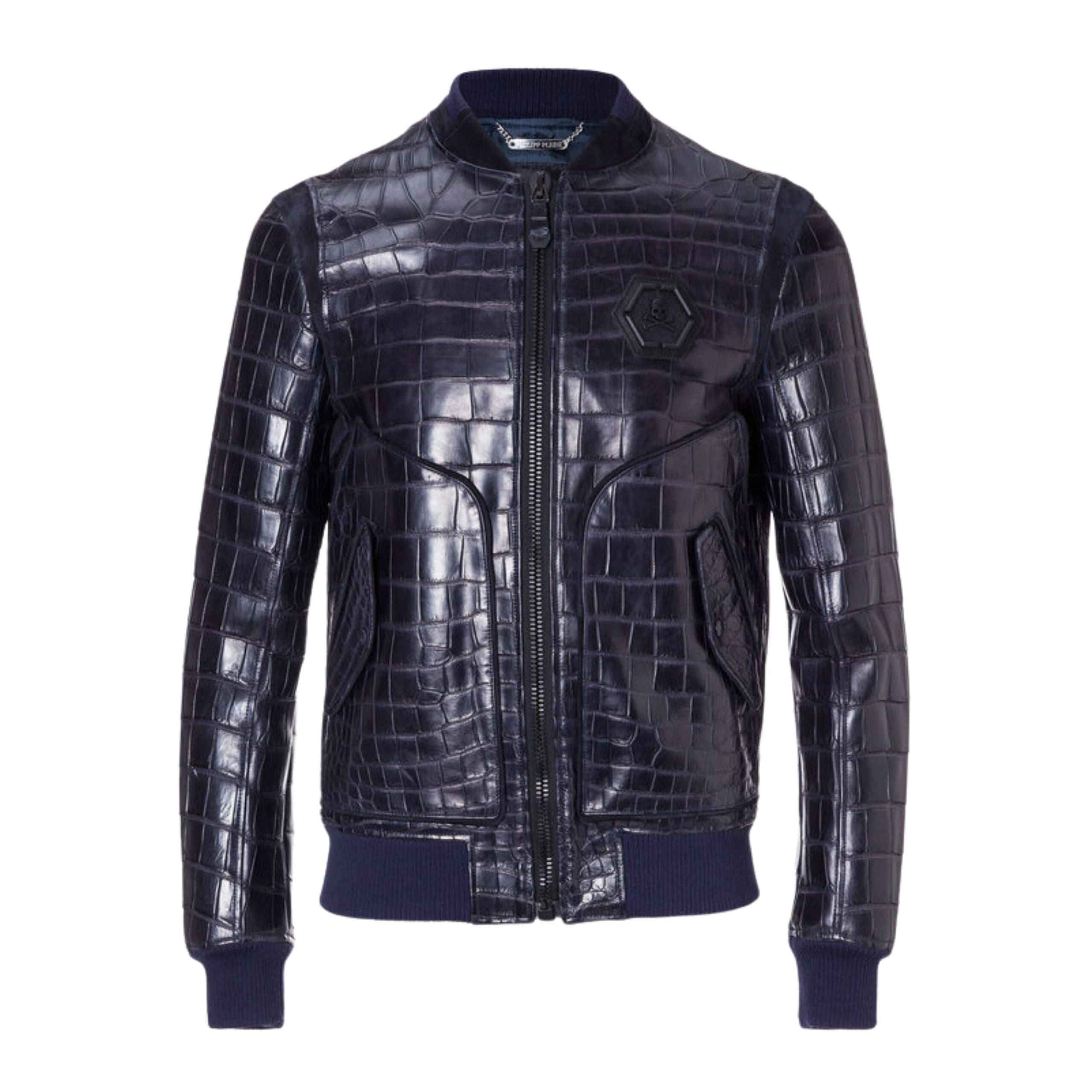 PHILIPP PLEIN LEATHER BOMBER "TIGER FACE"