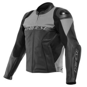 DAINESE RACING 4 LEATHER JACKET PERF GRAY