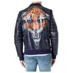 PHILIPP PLEIN LEATHER BOMBER "TIGER FACE"