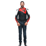 DAINESE SPORTIVA LEATHER JACKET RED LAVA