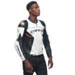 DAINESE RACING 4 LEATHER JACKET WHITE