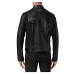 Philipp Plein LEATHER CROCODILE JACKET LUXURY