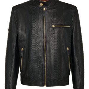 BILLIONAIRE PYTHON LEATHER JACKET LUXURY