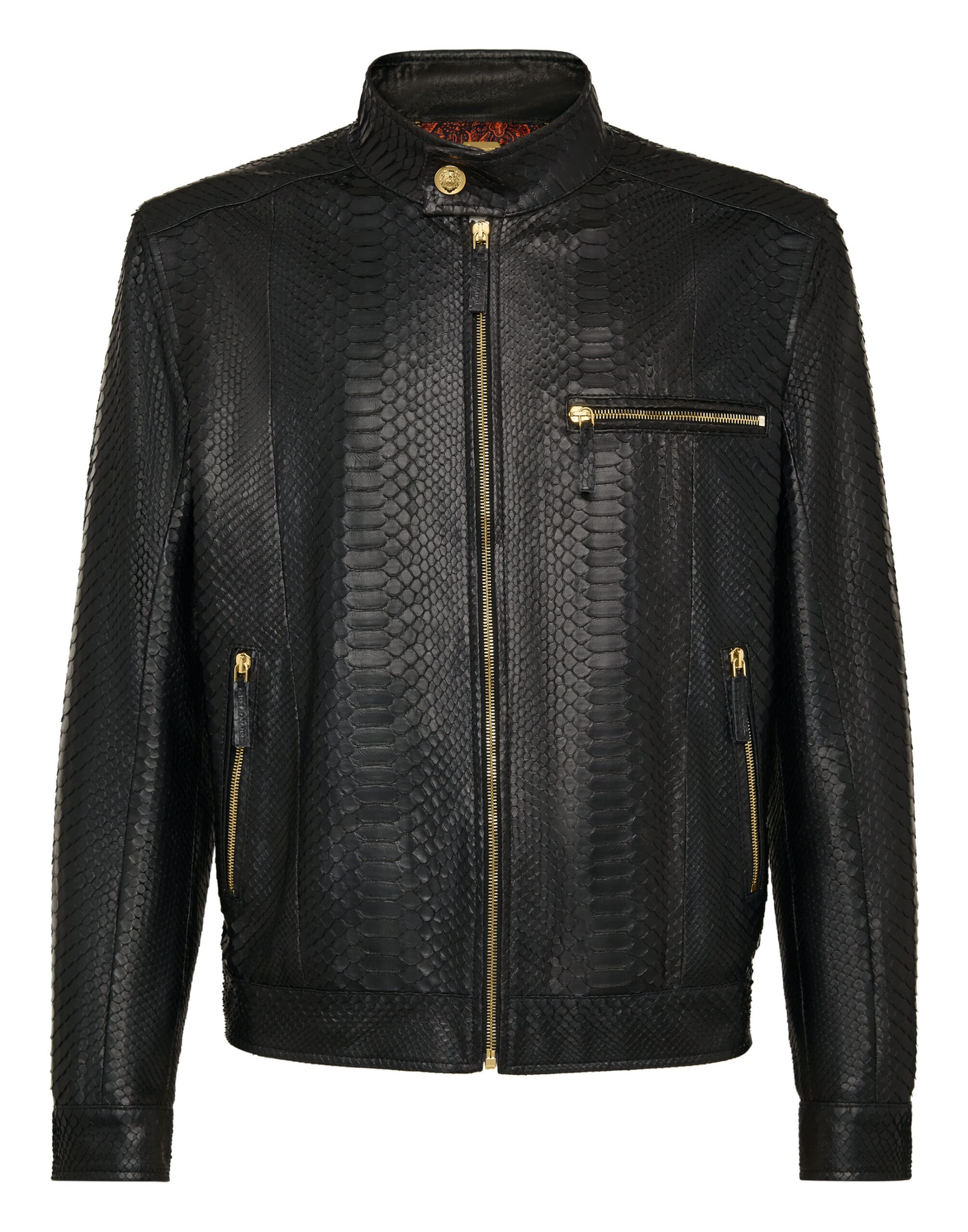 BILLIONAIRE PYTHON LEATHER JACKET LUXURY