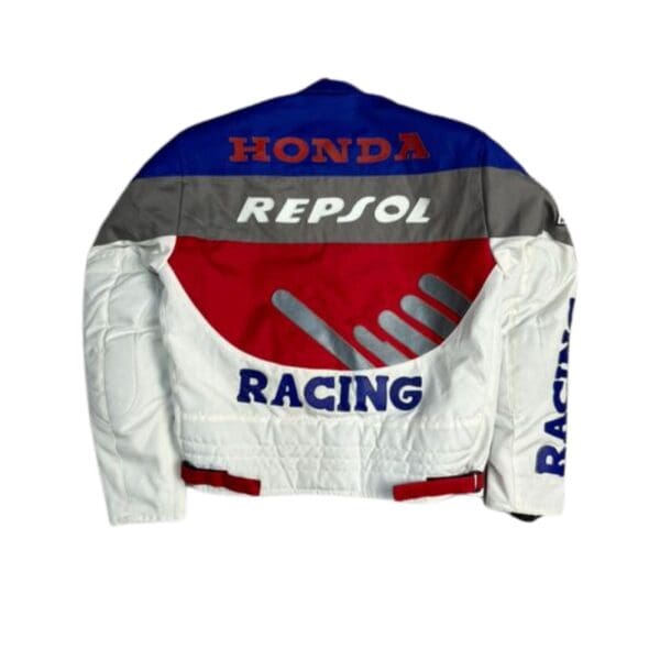 VINTAGE HONDA GENUINE LEATHER RACING JACKET STREETWEAR Y2