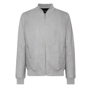 BILLIONAIRE PYTHON LEATHER BOMBER