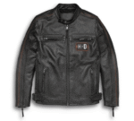 MEN’S WRIT HARLEY DAVIDSON BLACK BIKER MOTORCYCLE GENUINE LEATHER JACKET