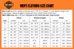 HARLEY DAVIDSON MEN’S SIZE CHART