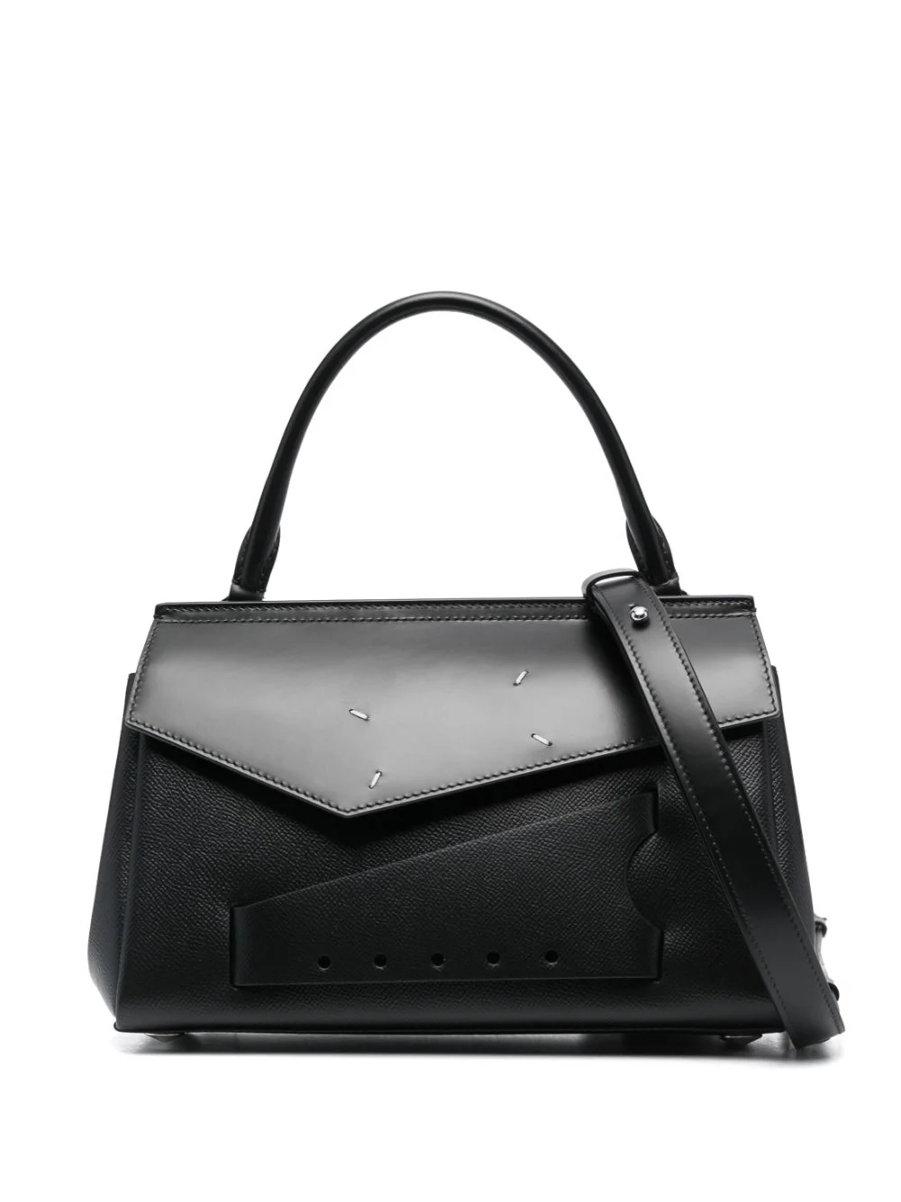 MAISON MARGIELA SNATCHED LEATHER TOTE BAG