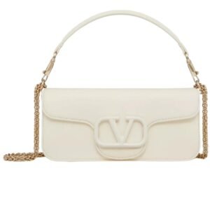 VALENTINO GARAVANI LOCÒ CALFSKIN SHOULDER BAG
