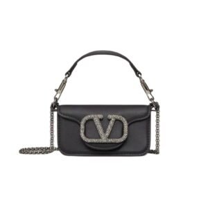 VALENTINO GARAVANI LOCÒ MICRO BAG WITH CHAIN AND JEWEL LOGO