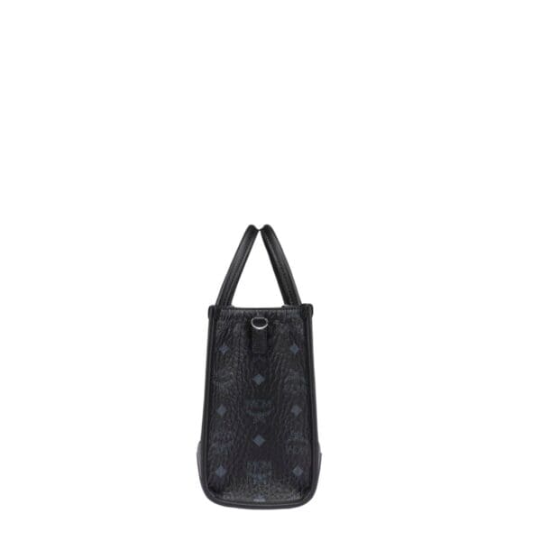 MCM SMALL MÜNCHEN TOTE IN VISETOS BLACK