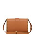 MCM SMALL TRACY SHOULDER BAG IN LEATHER VISETOS MIX COGNAC
