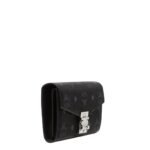 MCM LARGE TRACY CROSSBODY WALLET IN VISETOS BLACK