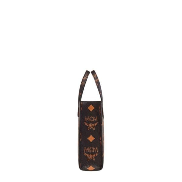 MCM MINI AREN TOTE IN MAXI VISETOS BLACK