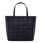 MCM MINI TONI TOP-ZIP SHOPPER IN VISETOS BLACK