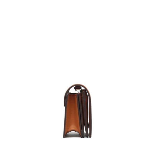 MCM HIMMEL CROSSBODY WALLET IN EMBOSSED LOGO LEATHER COGNAC