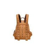 MCM MINI STARK SIDE STUDS BACKPACK IN VISETOS COGNAC