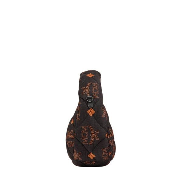 MCM MINI AREN QUILTED HOBO IN MAXI MONOGRAM NYLON BLACK