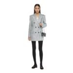 MCM MINI HIMMEL SEQUIN SHOULDER BAG SILVER