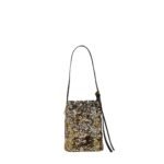 MCM MINI HIMMEL SEQUIN DRAWSTRING BAG GOLD