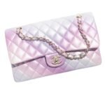 CHANEL CLASSIC 11.12 HANDBAG PURPLE,BLUE & PINK