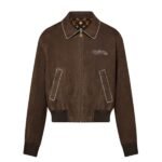 LOUIS VUITTON EMBROIDERED SUEDE CALFSKIN BOMBER