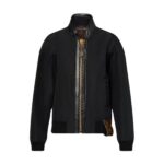 LOUIS VUITON LEATHER ACCENT PARKA