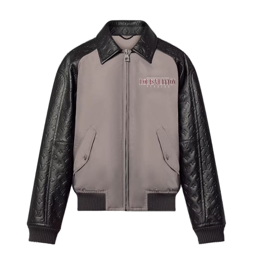 LOUIS VUITON LEATHER AND NYLON BLOUSON