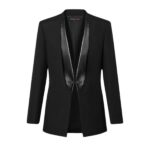 LOUIS VUITON LEATHER LAPEL BLAZER