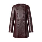 LOUIS VUITON LEATHER PLEAT COAT