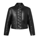 LOUIS VUITTON TOPSTITCHED LEATHER BOXY BIKER JACKET