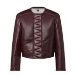 LOUIS VUITTON TOPSTITCHED LEATHER BOXY JACKET