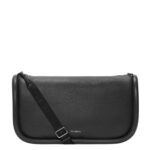 JWA BUMPER-36 - LEATHER SHOULDER BAG WITH ADDITIONAL WEBBING STRAP