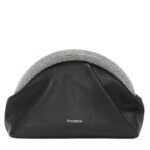 JWA BUMPER-CLUTCH - LEATHER MINI BAG WITH CRYSTALS
