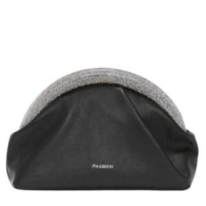 JWA BUMPER-CLUTCH - LEATHER MINI BAG WITH CRYSTALS
