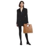 MCM Diamond Tote in Visetos Leather Mix COGNAC