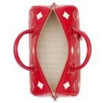 MCM Medium Ella Boston Bag in Maxi Visetos Candy Red