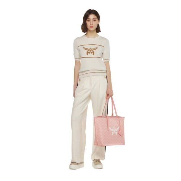 MCM MEDIUM HIMMEL SHOPPER IN LAURETOS PINK