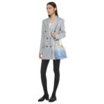 MCM MEDIUM DESSAU DRAWSTRING BAG IN GRADATION MONOGRAM LEATHER BLUE